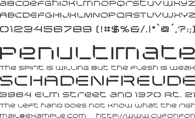 Arkitech Stencil font preview