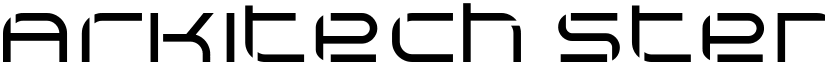 Arkitech Stencil Medium font