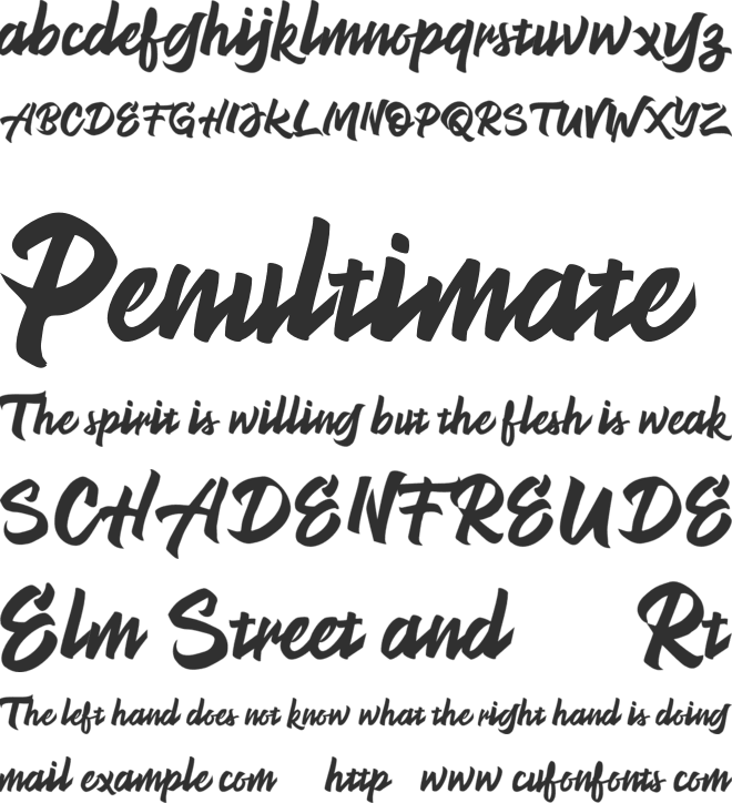 NeverEnding Free Version font preview