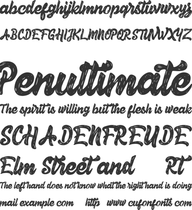 Herey Script Free Version font preview