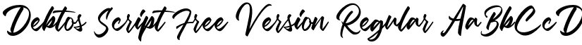 Debtos Script Free Version Regular font