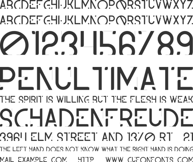 Serendius font preview