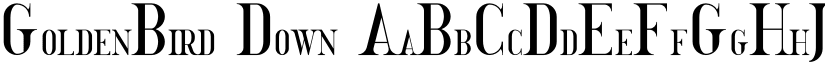 GoldenBird Down font