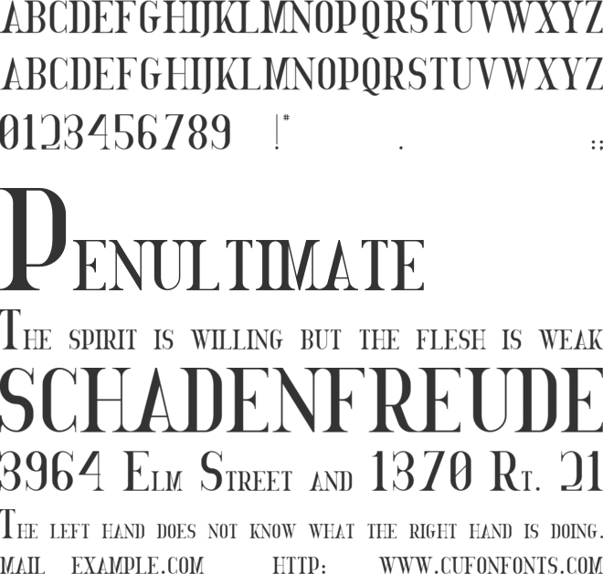 GoldenBird font preview