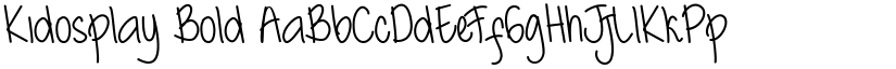 Kidosplay Bold font