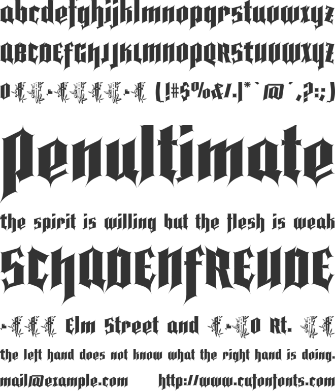 Pena Caldaria font preview