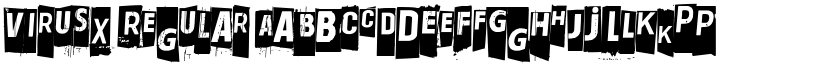 VirusX Regular font