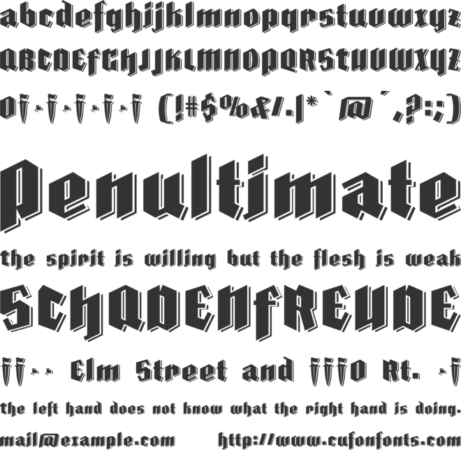 Farisea Dark font preview