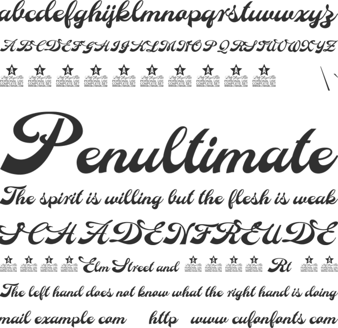 Anette Personal Use font preview