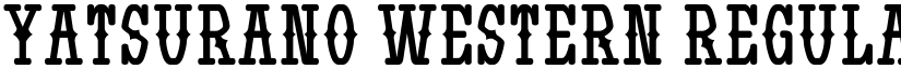 Yatsurano Western Regular font