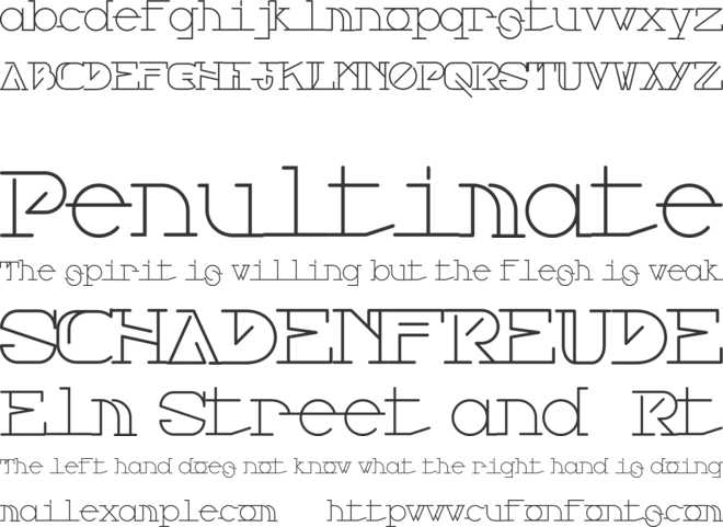 Courrrier font preview