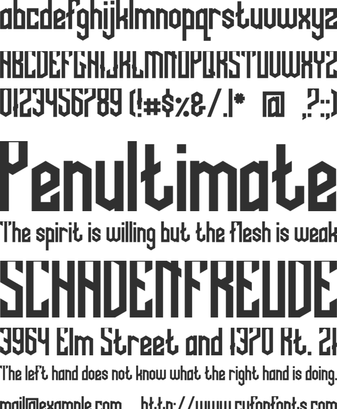 NEO ESPORT font preview
