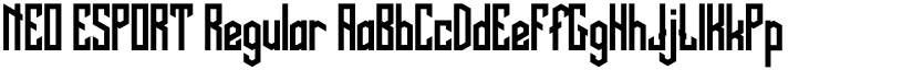 NEO ESPORT Regular font