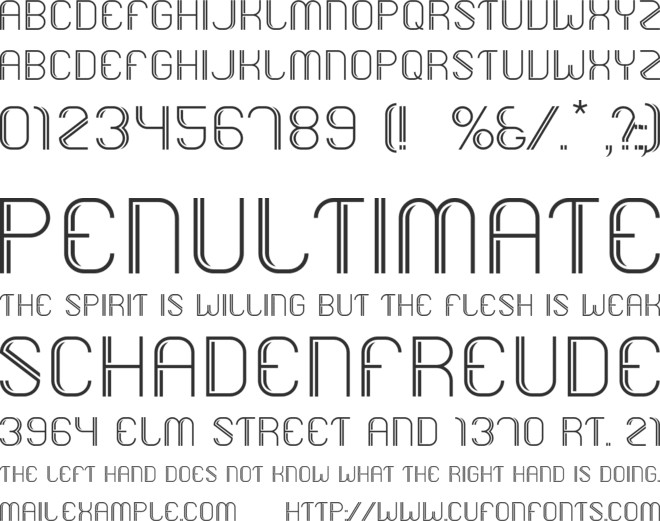 Dupleto font preview