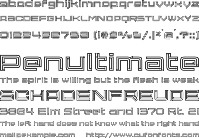 Membra font preview