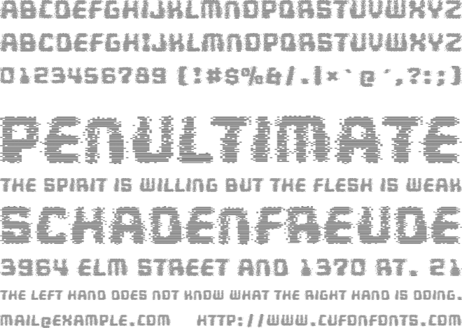 Multivac font preview