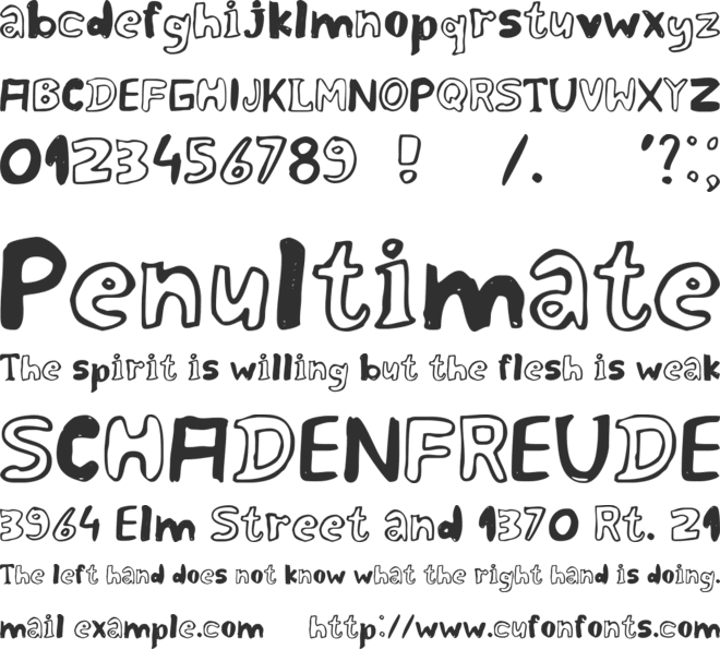 Sex and Breakfast font preview