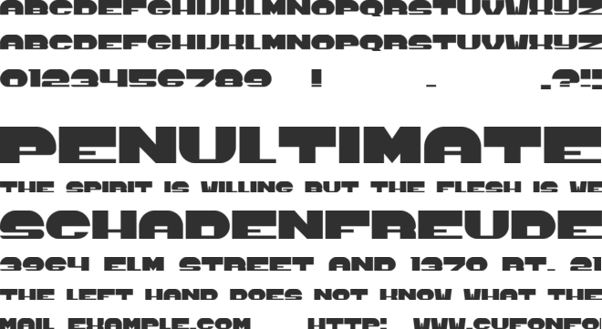 Hours font preview