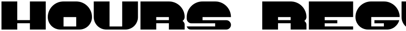 Hours Regular font