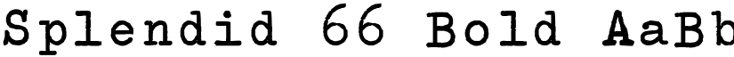 Splendid 66 Bold font