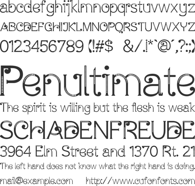 Arnoia Display font preview