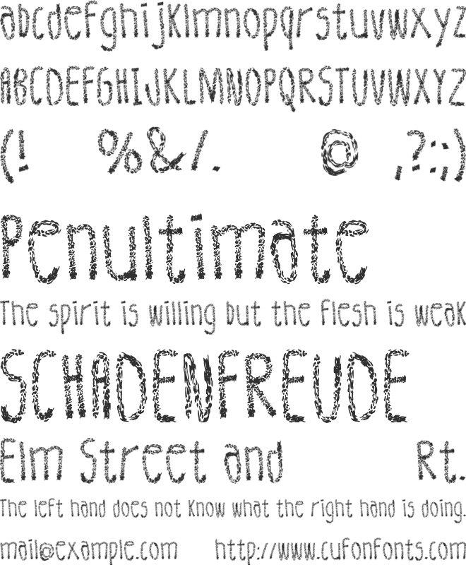 Leather Font font preview