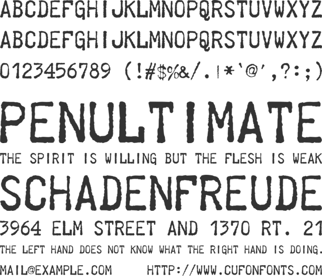 Telegraphem font preview