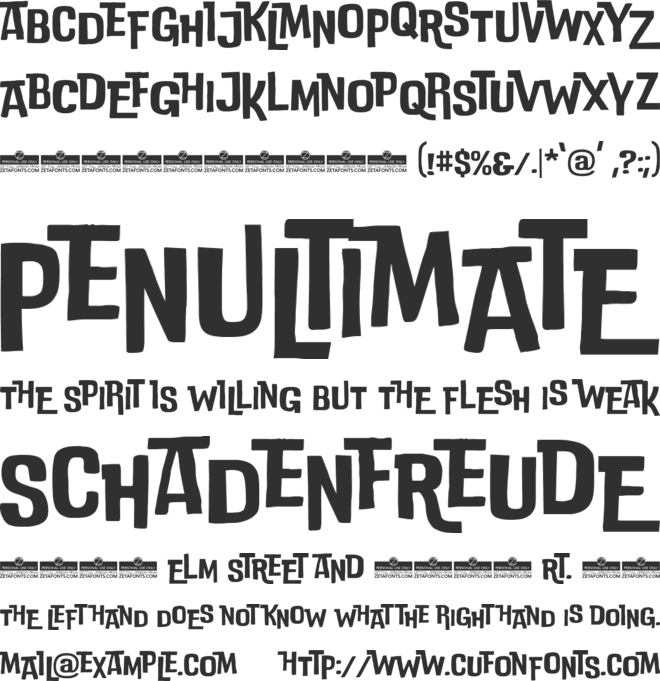DoubleBass Trial font preview