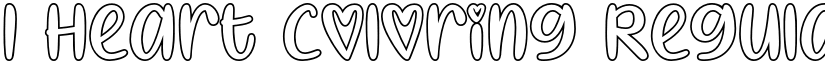 I Heart Coloring Regular font