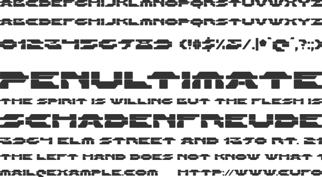 Zelega Zenega font preview