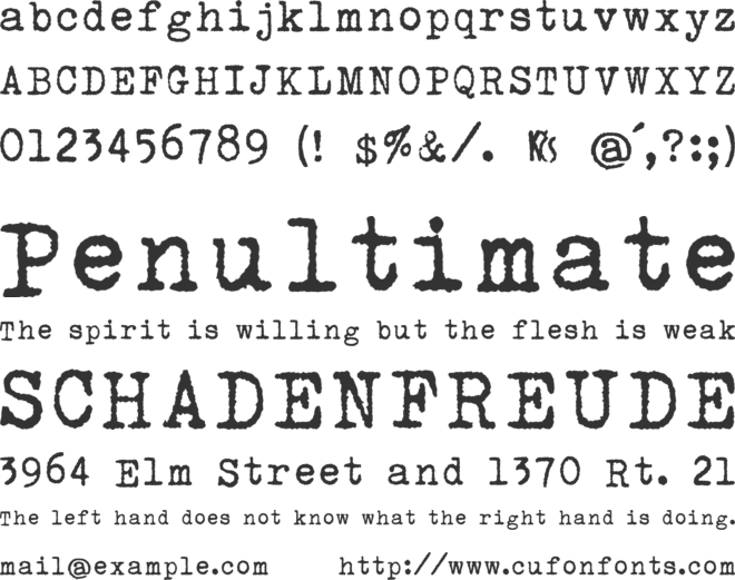 Urania Czech font preview