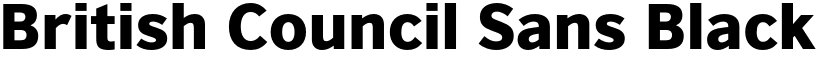 British Council Sans Black font
