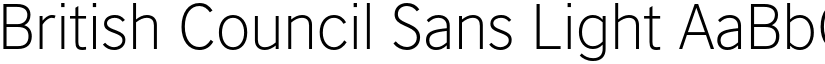 British Council Sans Light font