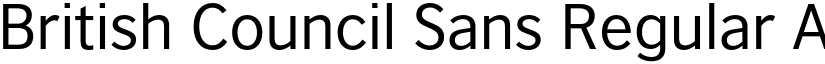 British Council Sans Regular font