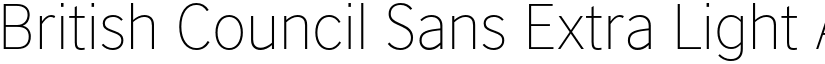 British Council Sans Extra Light font