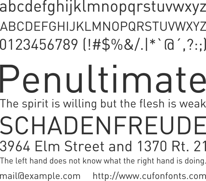 DIN[T] font preview