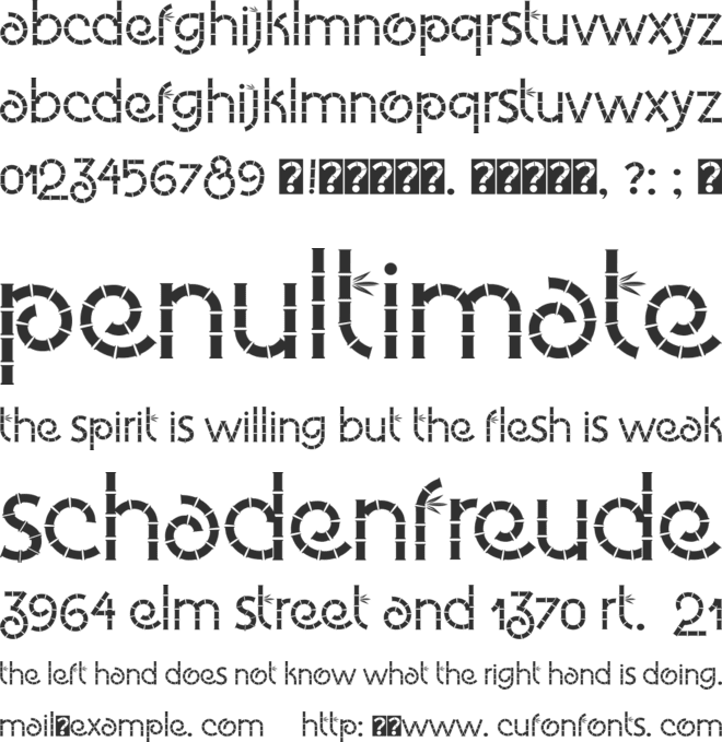 Eco Bamboo Fun font preview