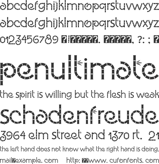 Eco Bamboo Fun font preview