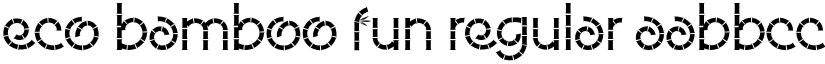 Eco Bamboo Fun Regular font