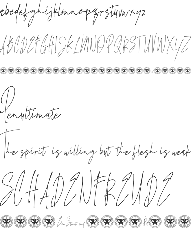 James Black font preview