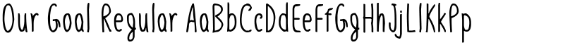 Our Goal Regular font