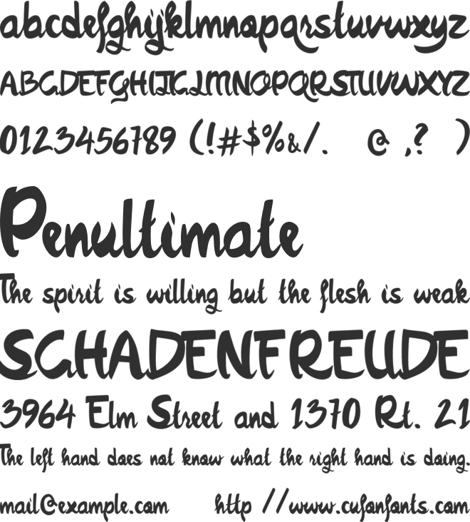 Quish font preview