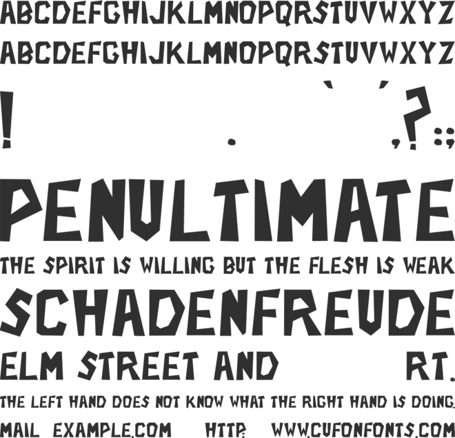 JMH THE SPIDER font preview