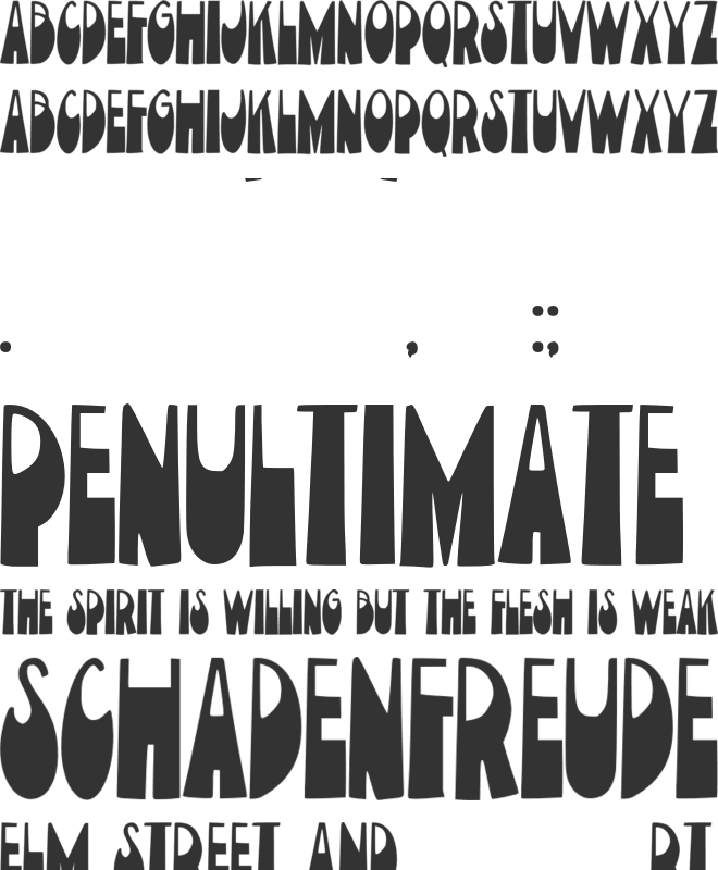 JMH Alegria font preview