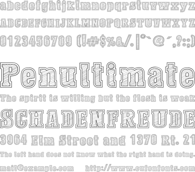 Dust West College font preview