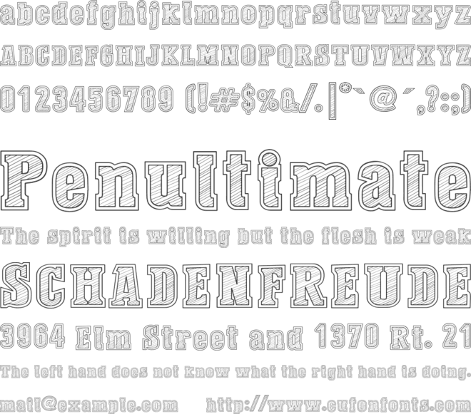 Dust West College font preview