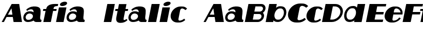 Aafia Italic font