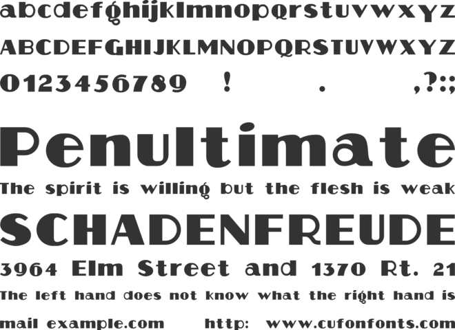 Aafia font preview