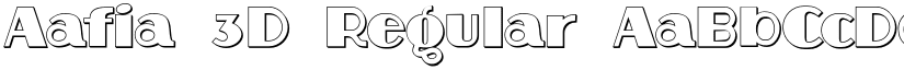 Aafia 3D Regular font