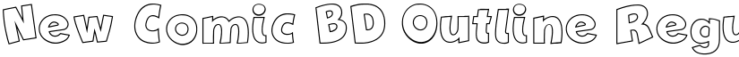 New Comic BD Outline Regular font